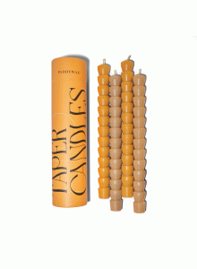 Комплект свещи Падивакс с форма на конус - оранжево и прасковено